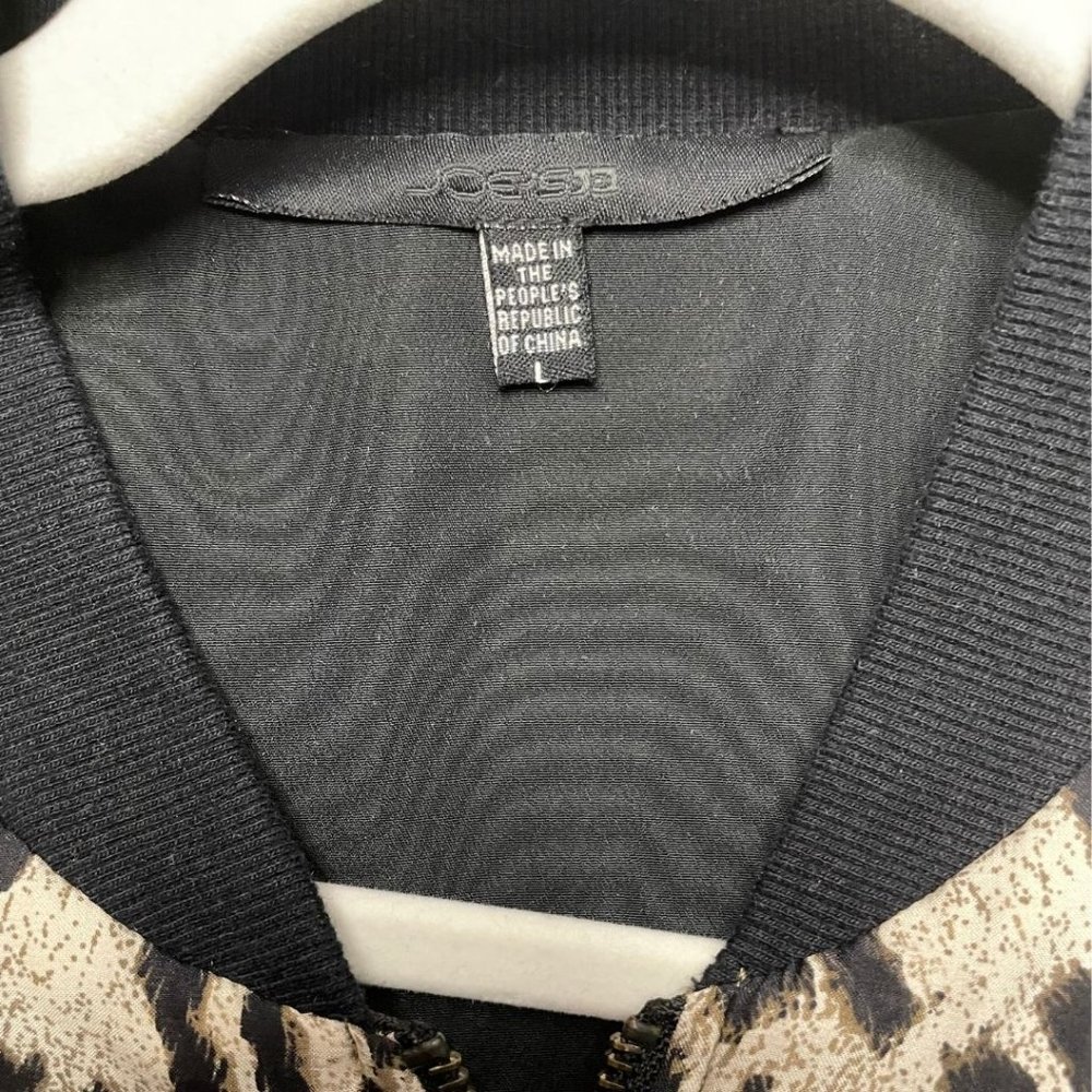 Joes Jeans 100% Silk Reversible Leopard Print Bomber Jacket, Size: L - Picture 6 of 8